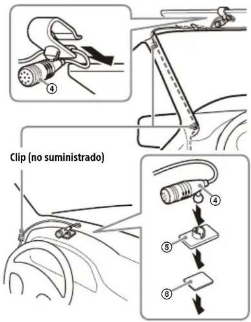 SONY XAV-AX3700 - Instalación del micrófono - 1