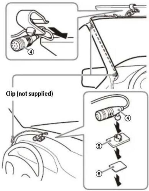 SONY XAV-AX3700 - Installing the microphone - 1