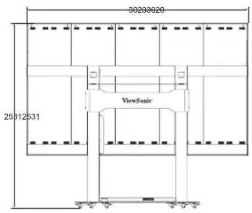 VIEWSONIC LD135-152 - Physische Abmessungen für LD135-152 - 4
