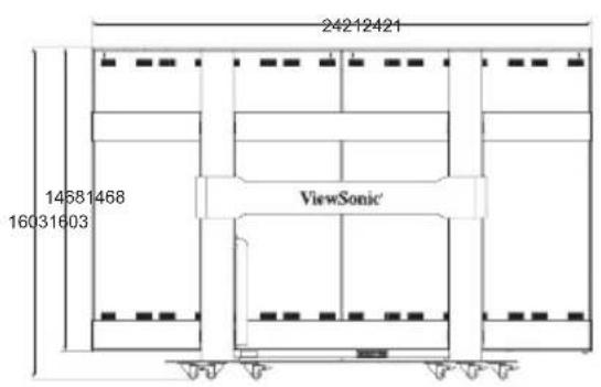 VIEWSONIC LD135-152 - LD108-122 實體尺寸 - 1