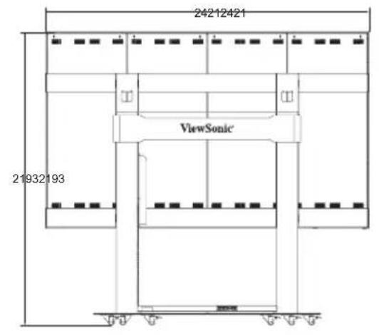 VIEWSONIC LD135-152 - Physische Abmessungen für LD108-122 - 4