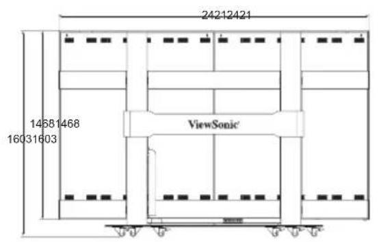 VIEWSONIC LD135-152 - Physische Abmessungen für LD108-122 - 1