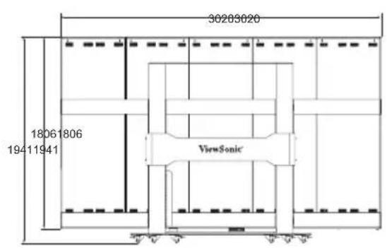 VIEWSONIC LD135-152 - Dimensions physiques du LD135-152 - 1