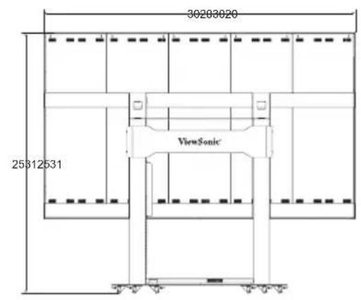 VIEWSONIC LD135-152 - Dimensions physiques du LD135-152 - 4