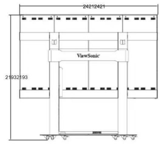 VIEWSONIC LD135-152 - Dimensions physiques du LD108-122 - 4