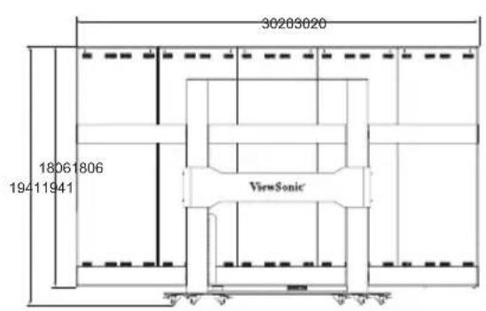 VIEWSONIC LD135-152 - Physische Abmessungen für LD135-152 - 1
