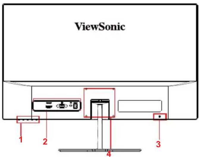 VIEWSONIC VX2476-H - 2- 2. 显示器外观 - 3