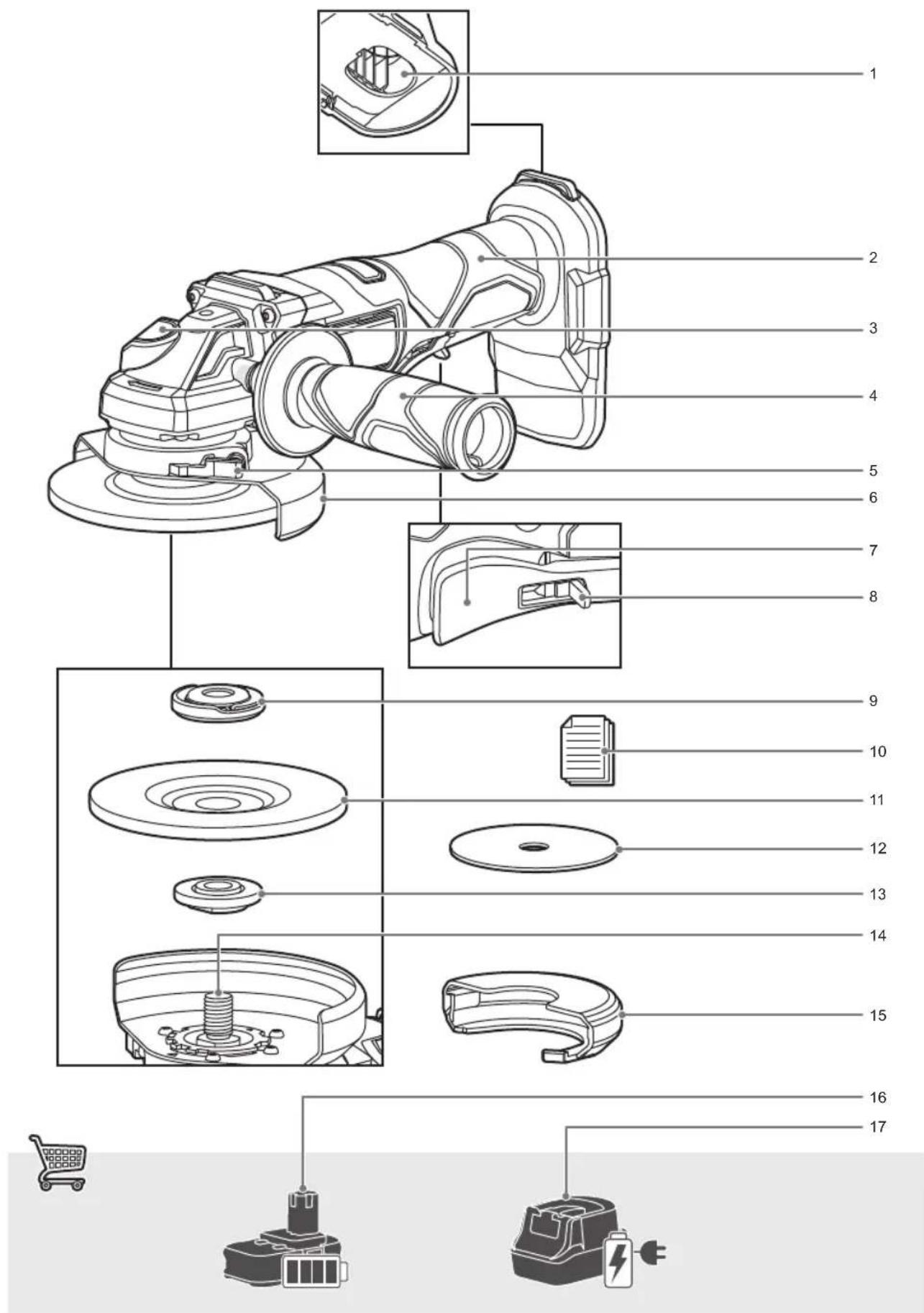 RYOBI One+ RAG18X - ΣΥΜΒΟΛΑ ΣΤΟ ΕΓΧΕΙΡΙΔΙΟ - 8