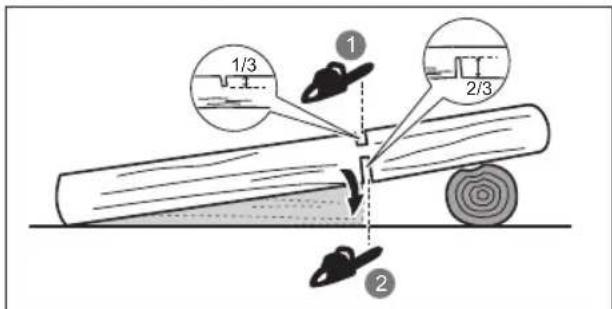 RYOBI Max Power RY36CSX50A - BUCKING A LOG - 2