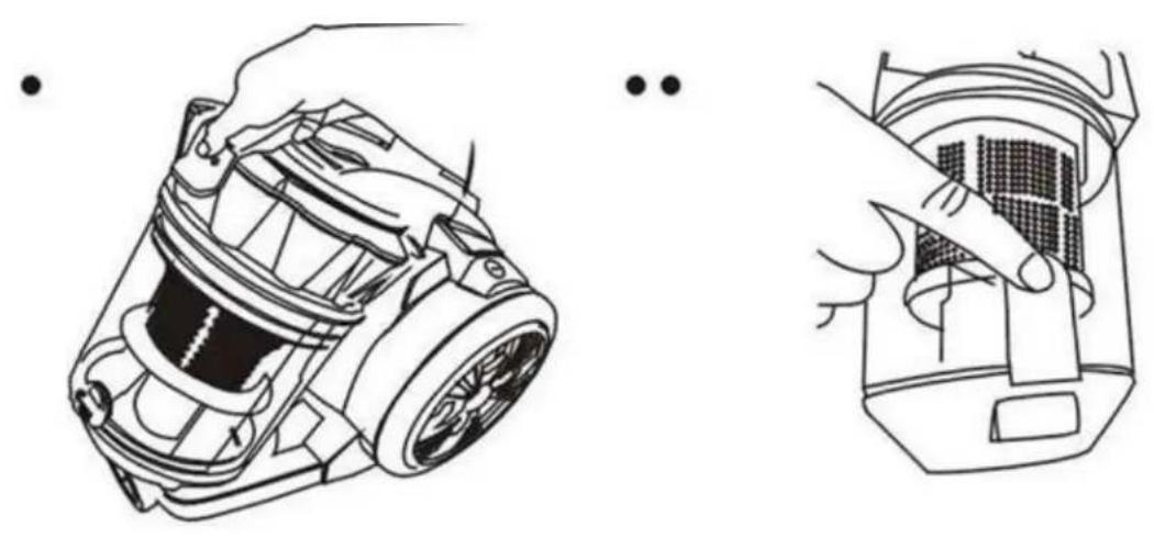 Wëasy ws14 - REPLACING THE DUST-CUP - 2