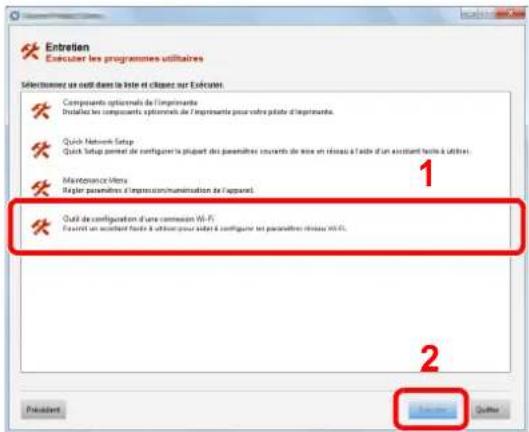 OLIVETTI d-Copia 5524MF - [Outil de configuration d'une connexion Wi-Fi] > [OK] - 1