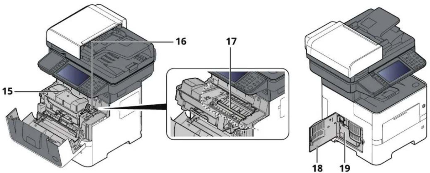OLIVETTI d-Copia 5524MF - Connecteurs/intérieur - 3