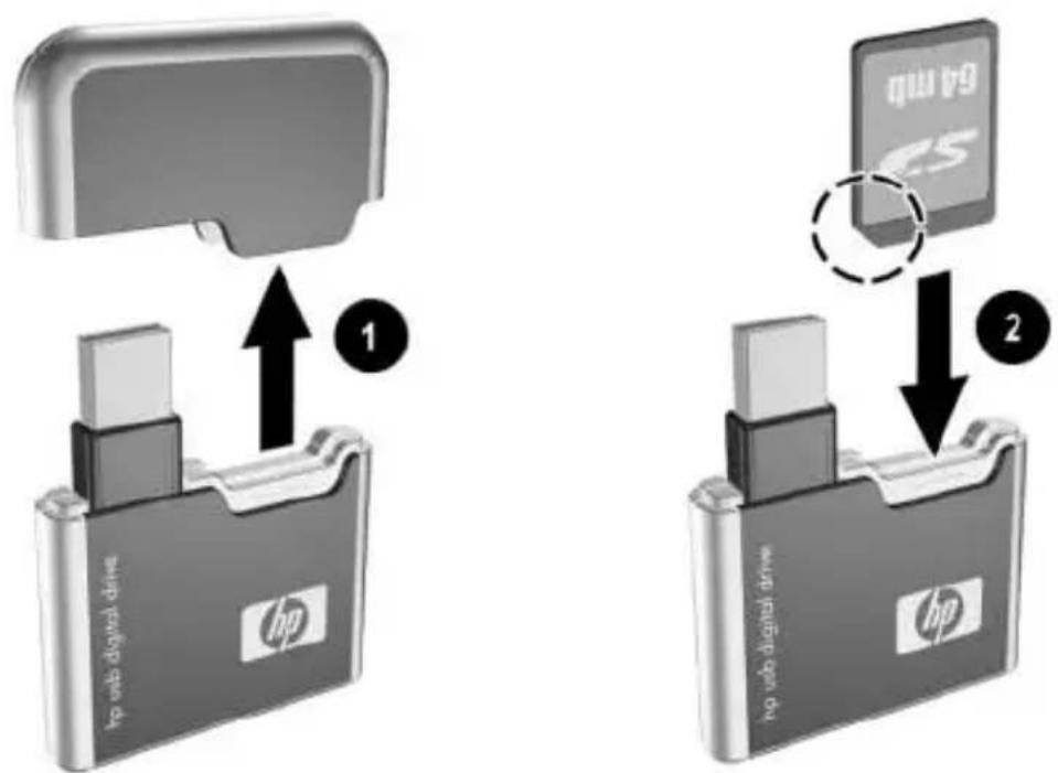 HP Compaq 6715s - Instalación de la Tarjeta de memoria SD - 1
