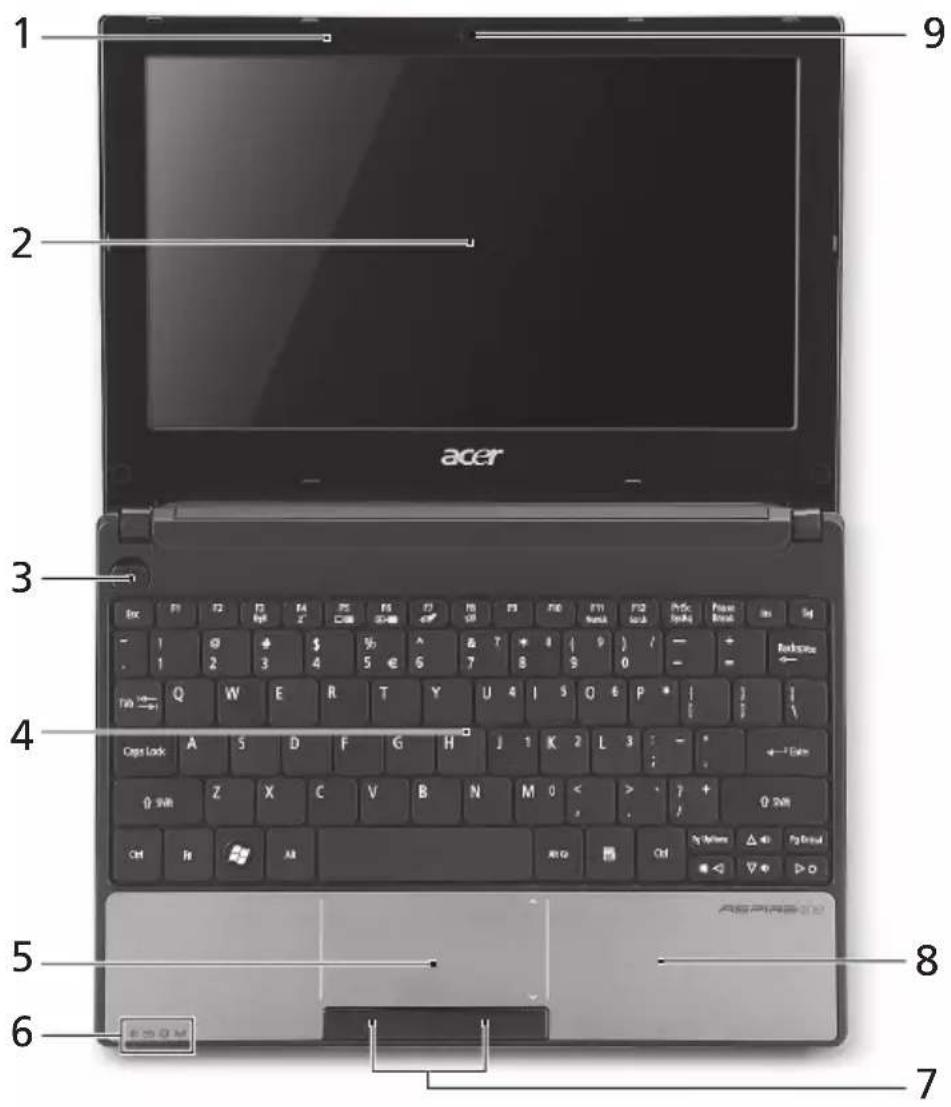ACER Aspire One 531h - Pohled shora - 1
