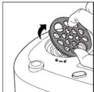 PHILIPS Avent SCF293 - 從機座上拆下濾網護蓋。 - 2