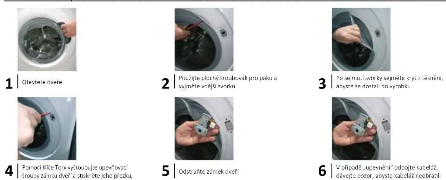 HAIER I-Pro Series 7 HWD120-B14979S - ZÁMEK DVEŘÍ | TYP 1 NÁSTROJE - KŘÍŽOVÝ ŠROUBOVÁK, KLEŠTĚ, PLOCHÝ ŠROUBOVÁK - 1