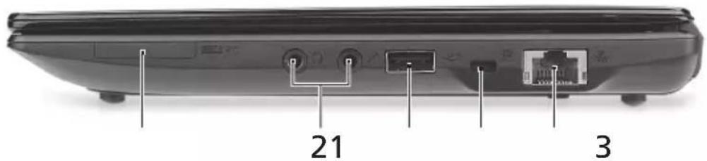 ACER Aspire One 571hk - Fra højre - 1