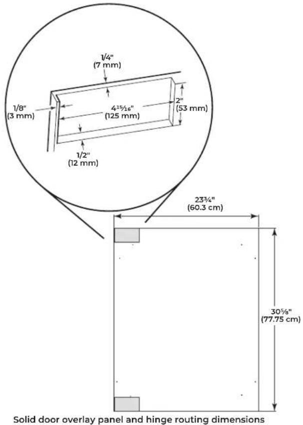 JennAir JUBFR242HX - SOLID DOOR OVERLAY PANEL — PREPARATION - 1