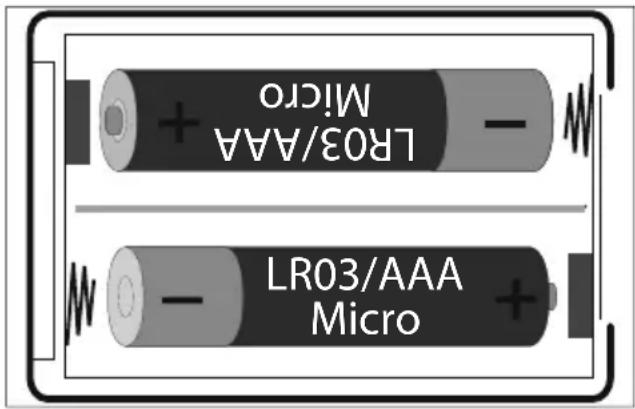 MEDION MD 37020 - Inserimento delle batterie nel telecomando - 1