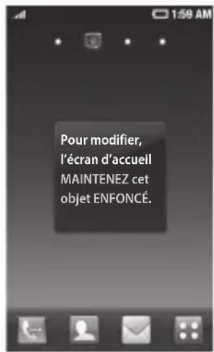 LG Arena - - Personnalisation de l'écran d'accueil - 1