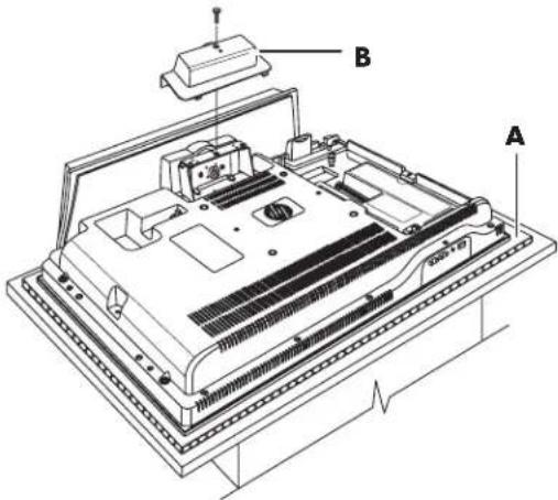 HP Pavilion LC3700N - A: Pad protecting TV with paddle-type stand - 1