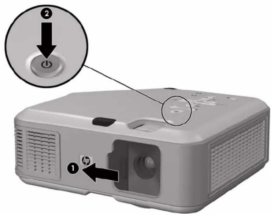 HP vp6300 - Mise sous tension du projecteur - 2