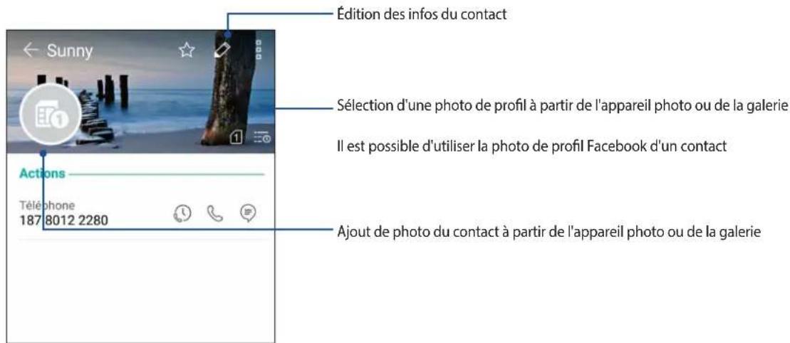 ASUS Zenfone 5 Selfie Pro - Personnaliser le profil d'un contact - 1