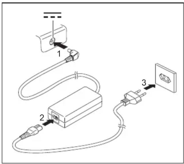 FUJITSU Amilo Xa 3530 - Connectingthemainsadapter - 2