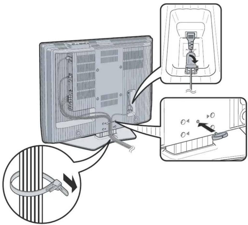 HP LC3760N - Conexión de la alimentación del televisor - 1