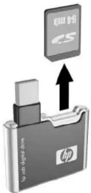 HP Compaq 6515b - Removing the SD Memory Card - 2