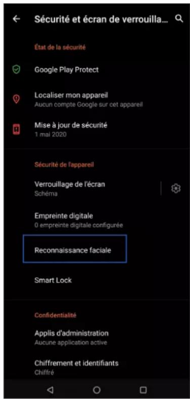 ASUS ROG Phone ZS661KS - Configurer le déverrouillage par reconnaissance faciale à partir du menu des paramètres - 3