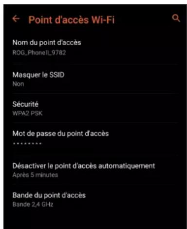 ASUS ROG Phone ZS661KS - Partage de connexion Wi-Fi - 2