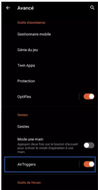ASUS ROG Phone ZS661KS - Activation de AirTriggers - 3