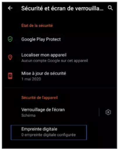 ASUS ROG Phone ZS661KS - Configurer votre empreinte digitale à partir du menu des paramètres - 1