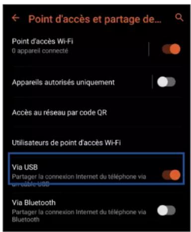 ASUS ROG Phone ZS661KS - Partage de connexion USB - 1