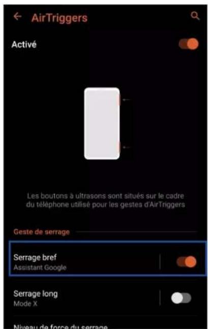 ASUS ROG Phone ZS661KS - Configuration des gestes de serrage - 1