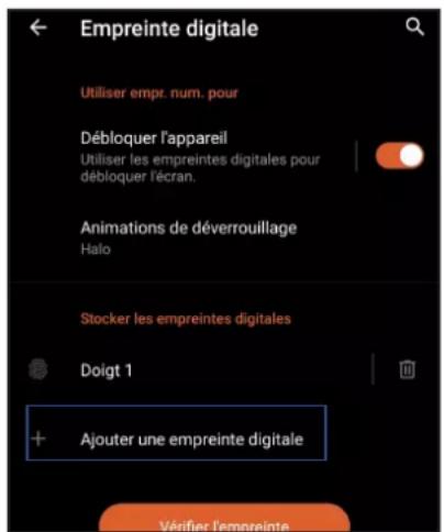 ASUS ROG Phone ZS661KS - Configurer votre empreinte digitale à partir du menu des paramètres - 2