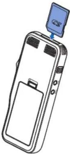 PHILIPS Pocket Memo DPM8200 - Insertar y extraer la tarjeta de memoria - 1