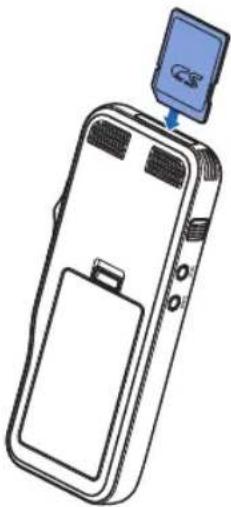 PHILIPS Pocket Memo DPM8200 - Insérer et éjecter la carte mémoire - 1