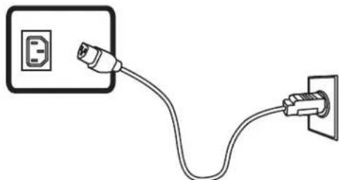 HP LC3272N - Connecting power to the TV - 1