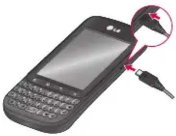 LG Optimus Pro - Charging your phone - 1