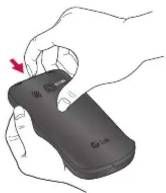 LG Optimus Pro - Installing the memory card - 1