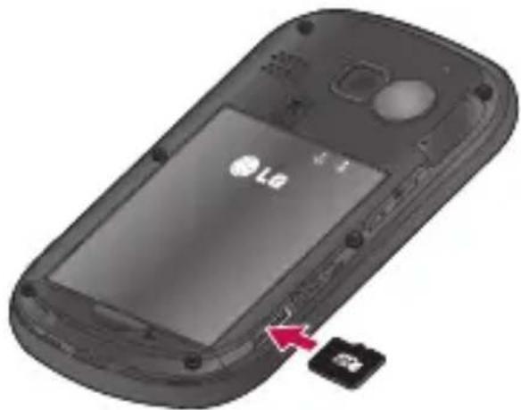 LG Optimus Pro - Installing the memory card - 3