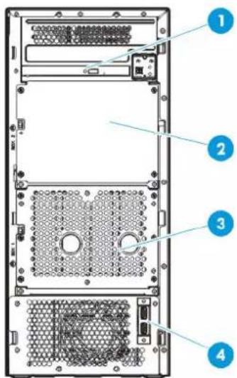 HP ProLiant ML110 G9 - Composants du panneau avant - 1