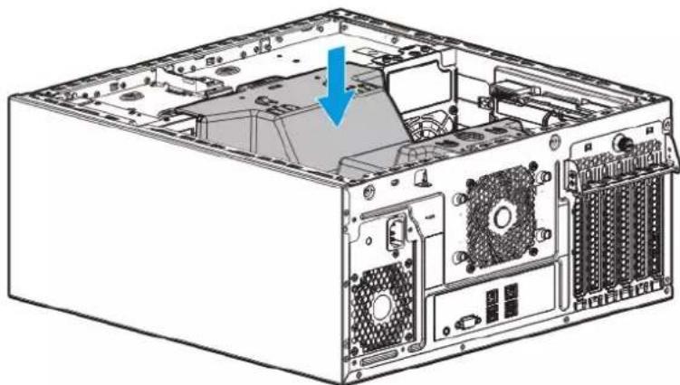 HP ProLiant ML110 G9 - Installation du déflecteur d'air du système - 1