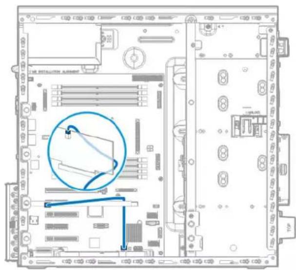 HP ProLiant ML110 G9 - Câblage du module FBWC - 1