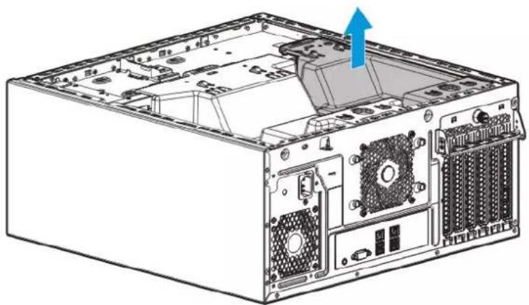 HP ProLiant ML110 G9 - Retrait du déflecteur d'air PCI - 1