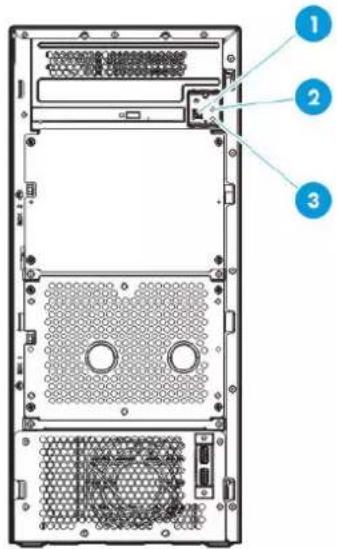 HP ProLiant ML110 G9 - Voyants et boutons du panneau avant - 1