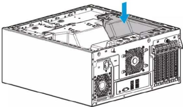 HP ProLiant ML110 G9 - Installation du déflecteur d'air PCI - 1
