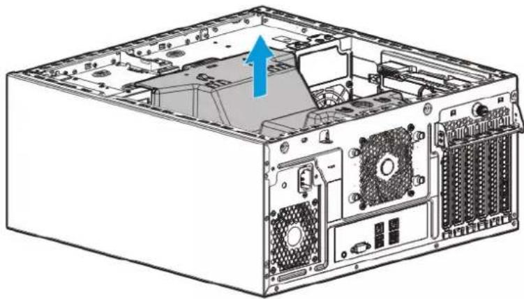 HP ProLiant ML110 G9 - Retrait du déflecteur d'air du système - 1